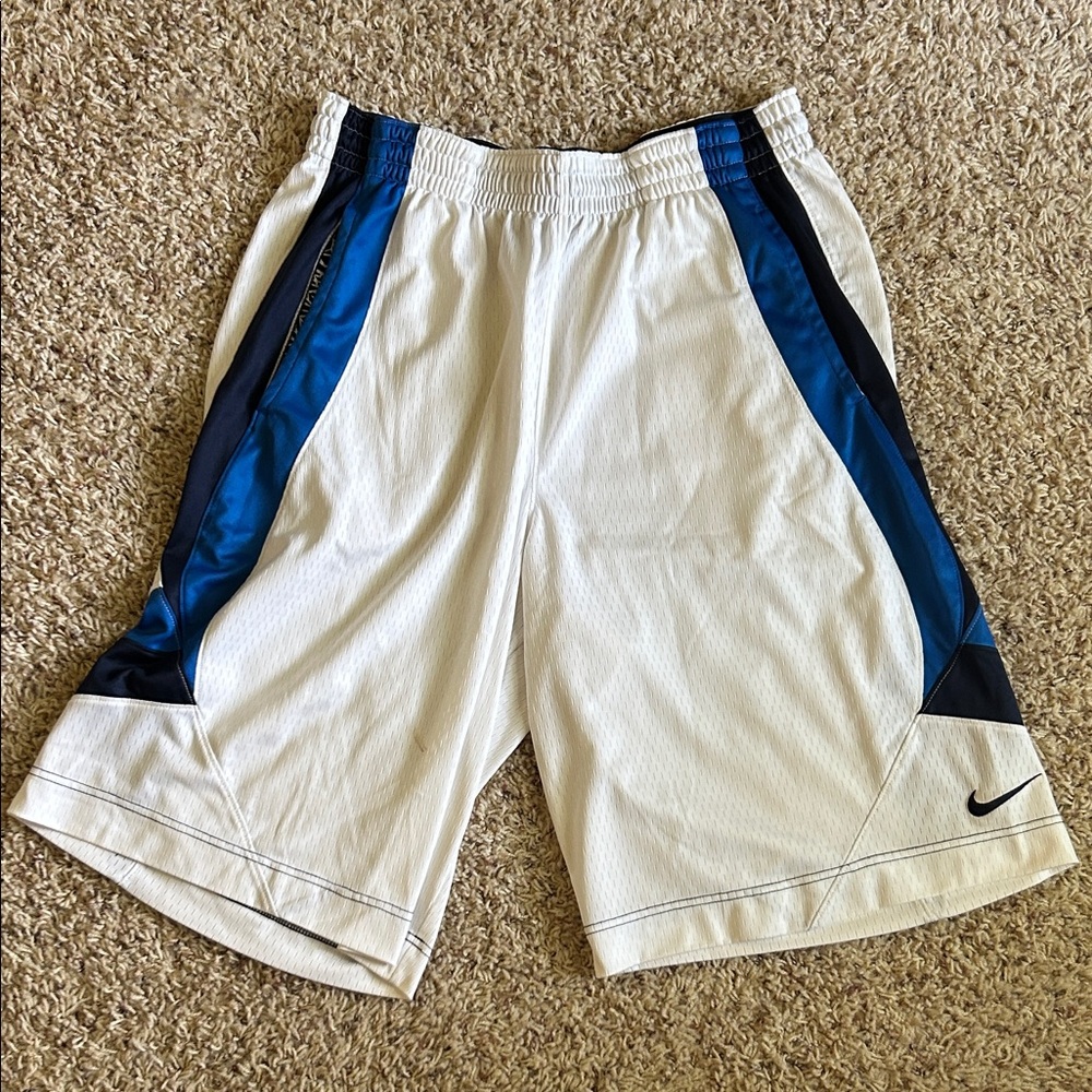 Nike Men's Athletic Shorts in White and Navy